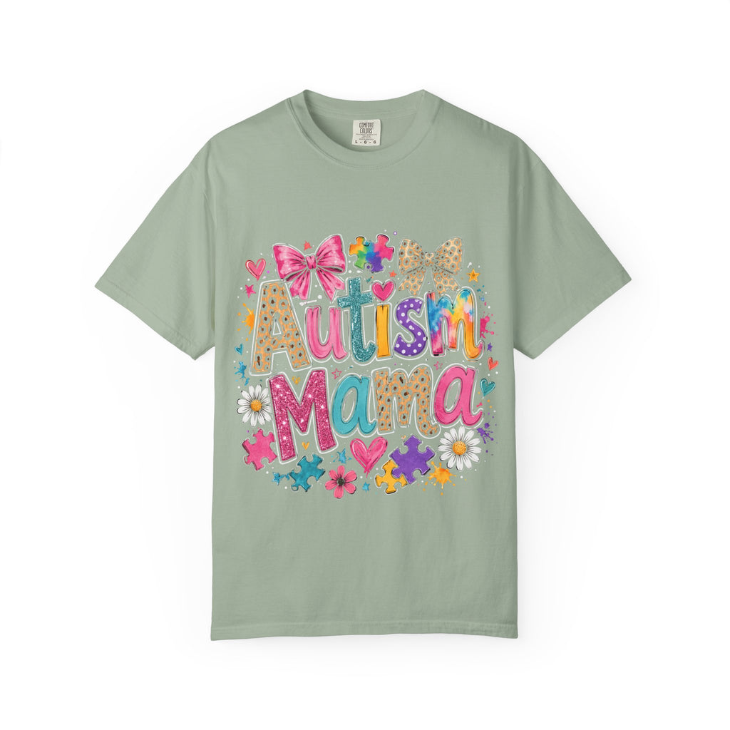 Autism Mama T-Shirt — Colorful Puzzle Heart Mom Tee for Autism Awareness