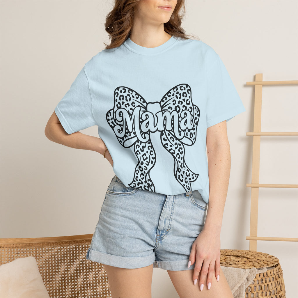 Mama Leopard Bow T-Shirt