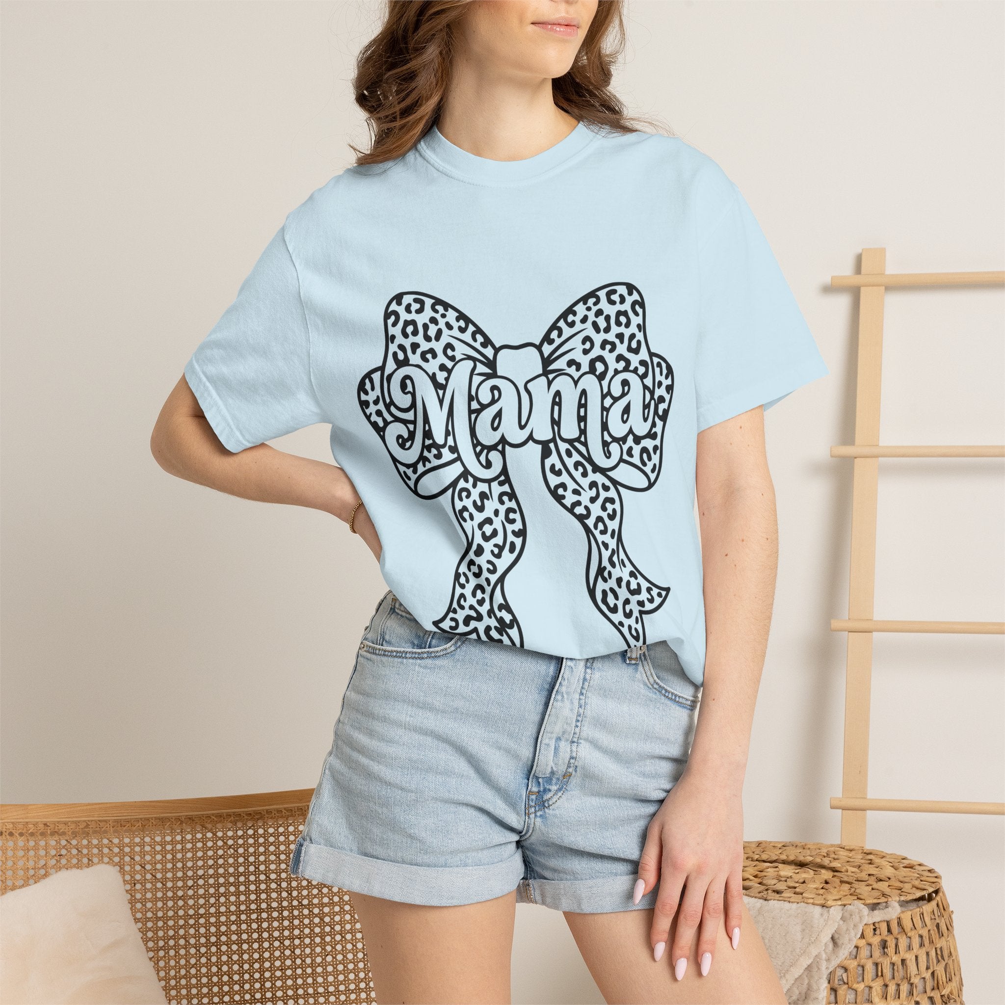 Mama Leopard Bow T-Shirt