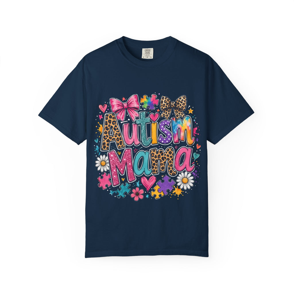 Autism Mama T-Shirt — Colorful Puzzle Heart Mom Tee for Autism Awareness