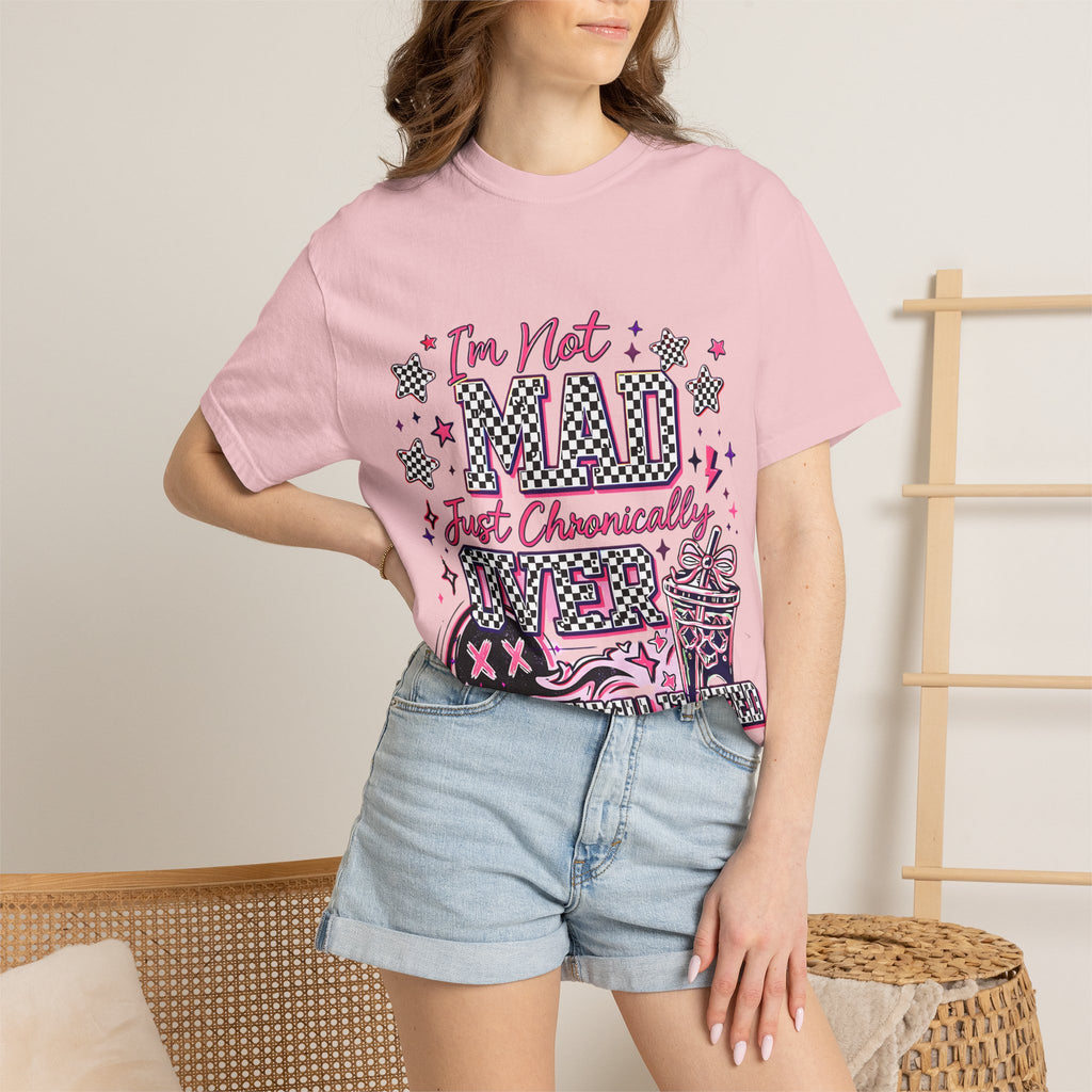 T-Shirt — "I’m Not Mad, Just Chronically Overstimulated" Graphic Tee