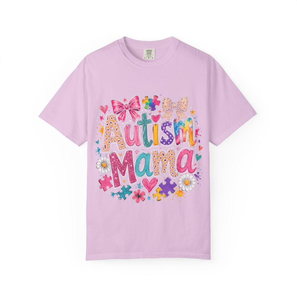 Autism Mama T-Shirt — Colorful Puzzle Heart Mom Tee for Autism Awareness