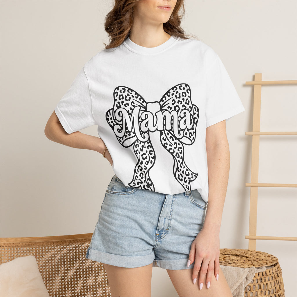 Mama Leopard Bow T-Shirt
