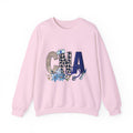 CNA Floral Leopard Crewneck Sweatshirt – Blue Nursing CNA Gift