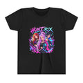 Youth Tee — 'HUNTRIX' Neon Anime Girl Squad Graphic Shirt