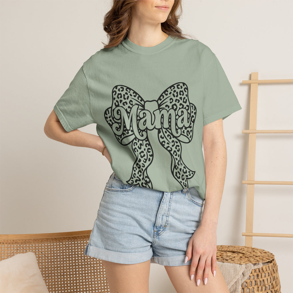 Mama Leopard Bow T-Shirt