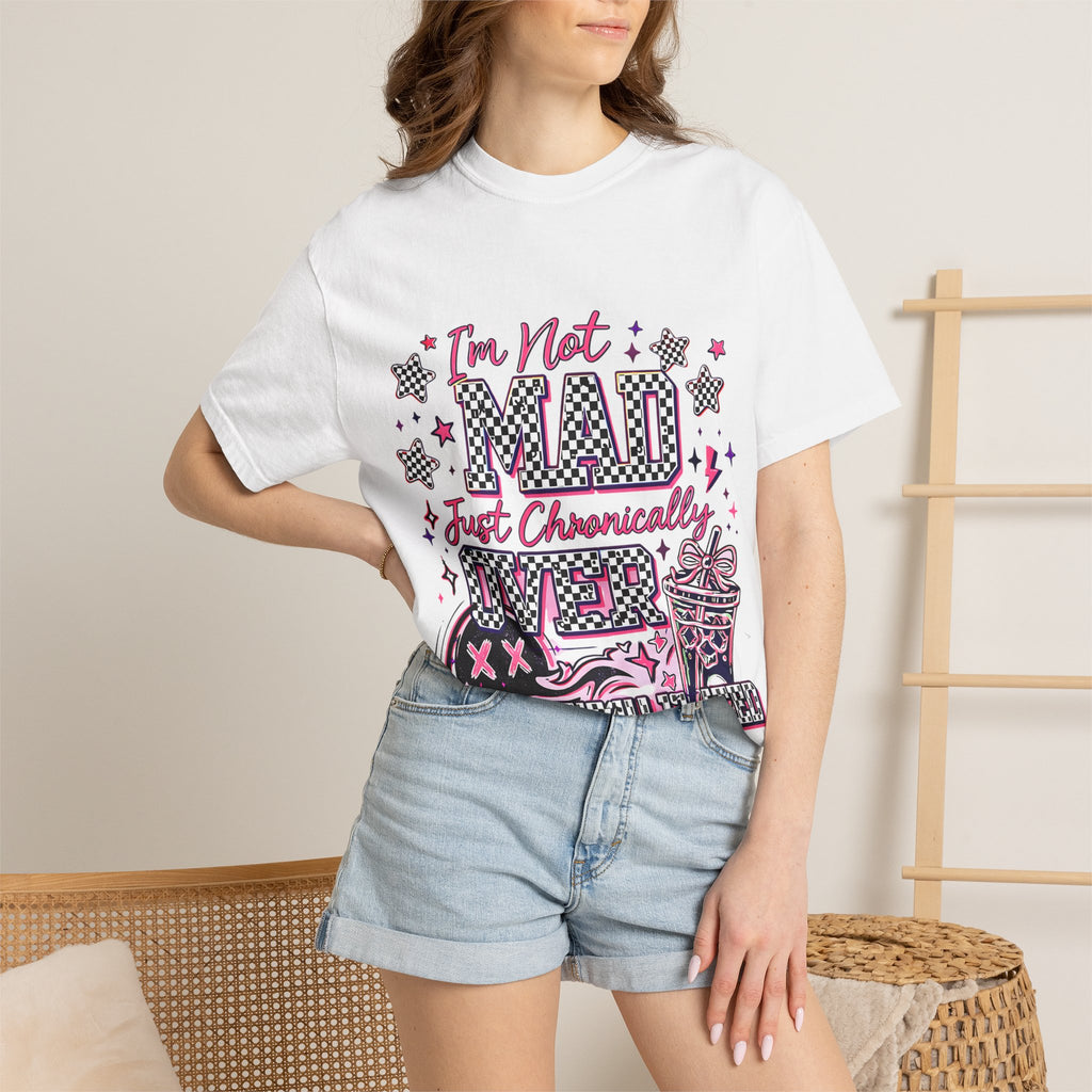 T-Shirt — "I’m Not Mad, Just Chronically Overstimulated" Graphic Tee