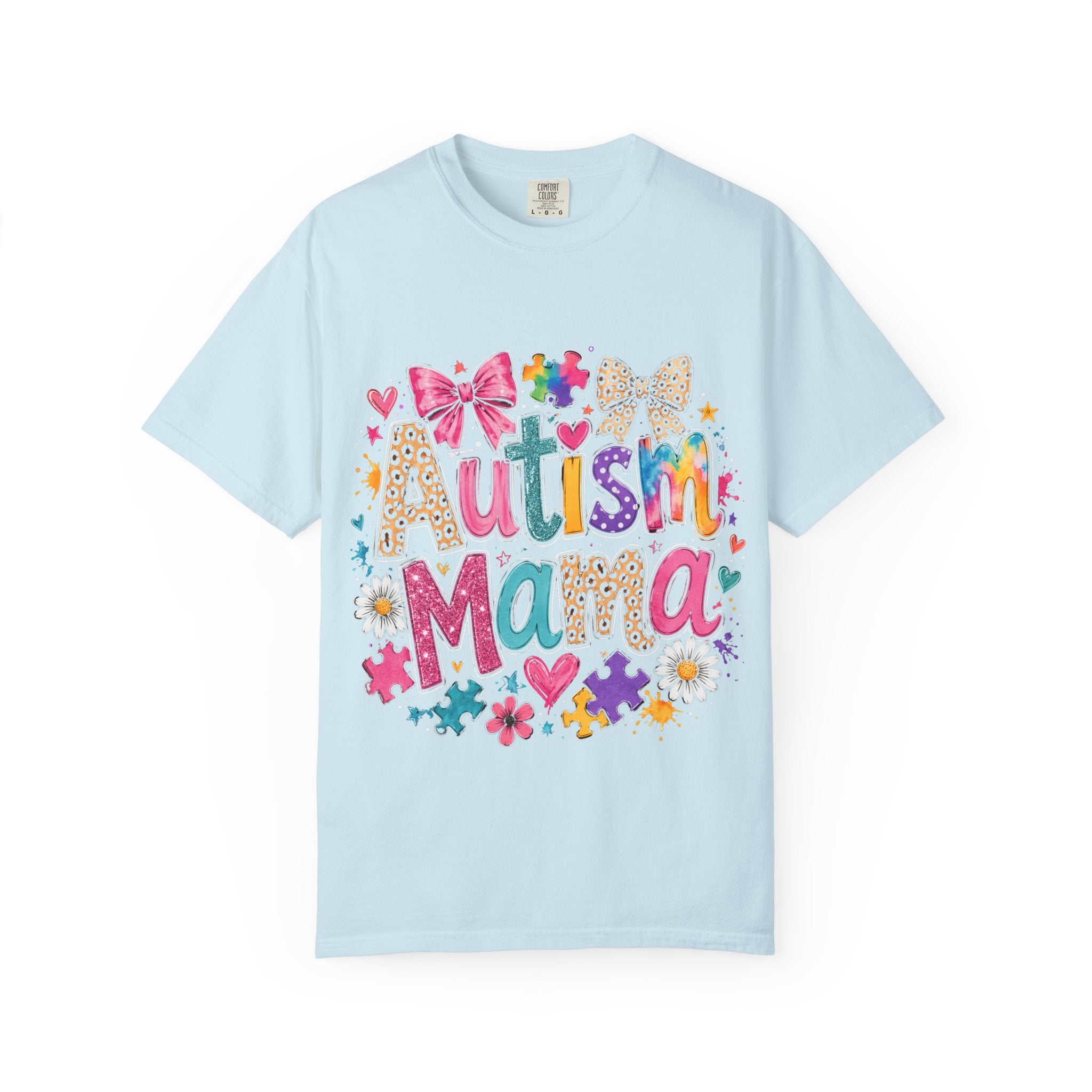 Autism Mama T-Shirt — Colorful Puzzle Heart Mom Tee for Autism Awareness
