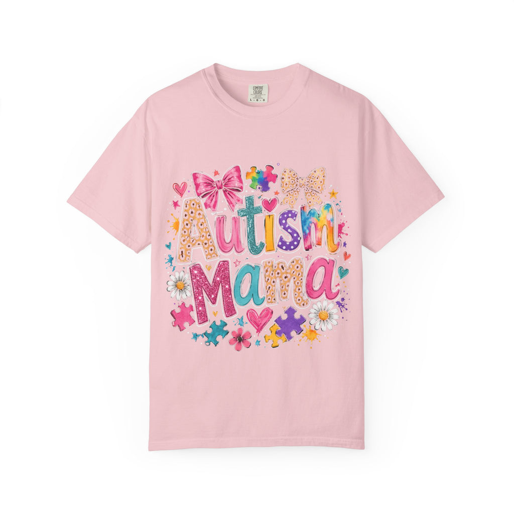 Autism Mama T-Shirt — Colorful Puzzle Heart Mom Tee for Autism Awareness
