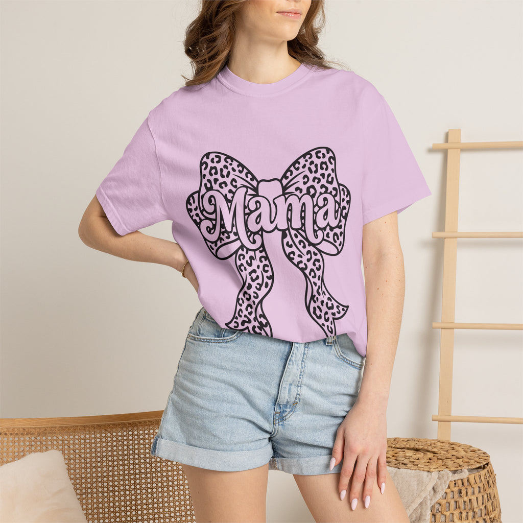 Mama Leopard Bow T-Shirt