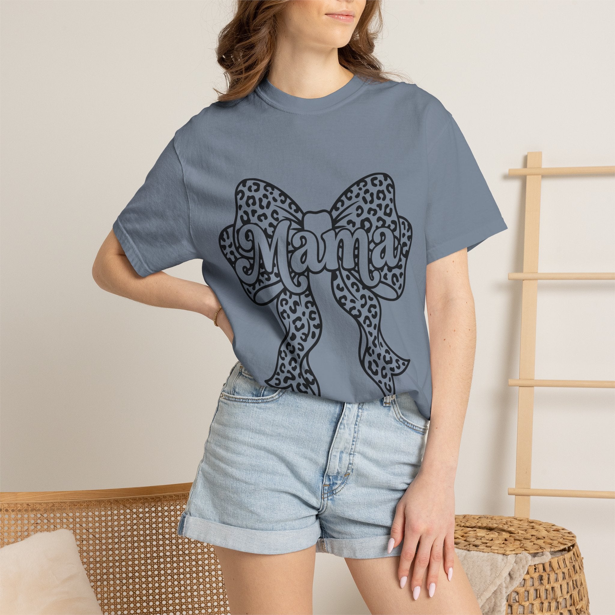 Mama Leopard Bow T-Shirt