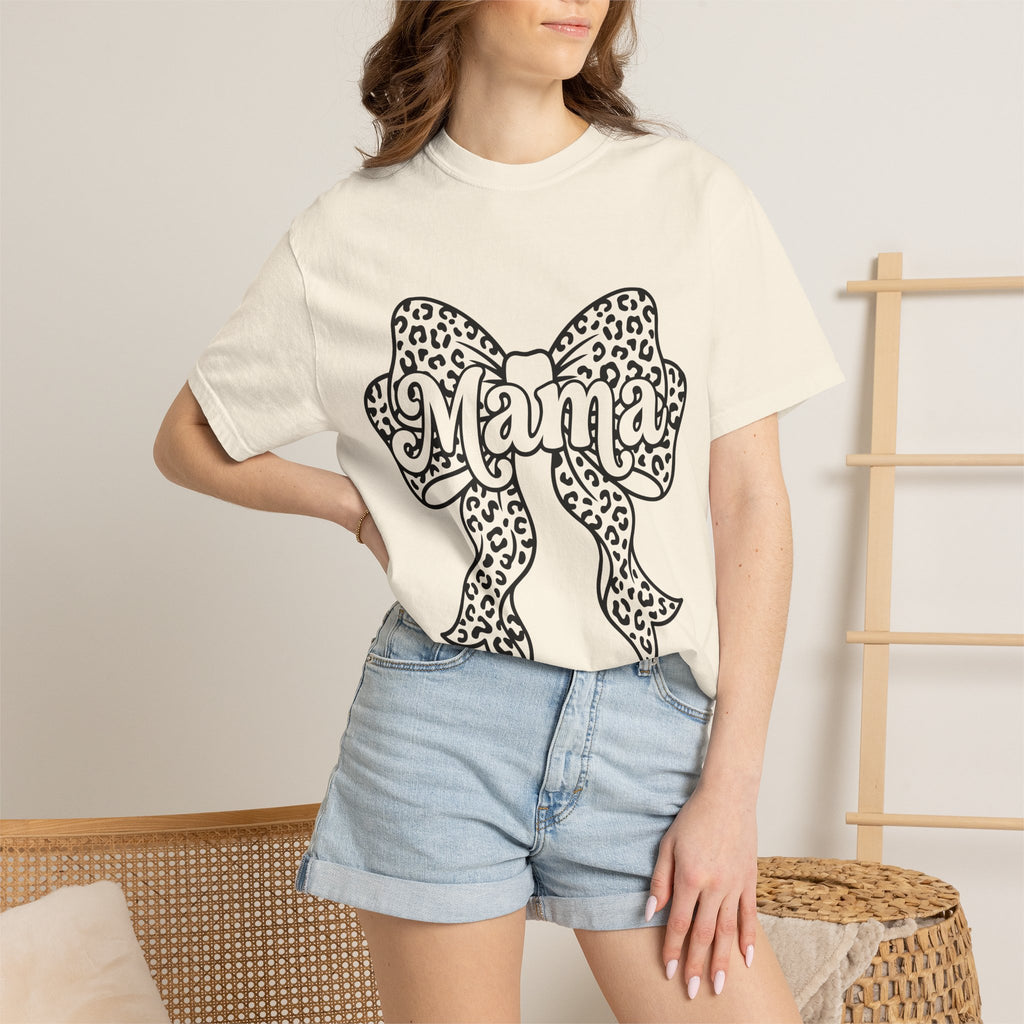 Mama Leopard Bow T-Shirt