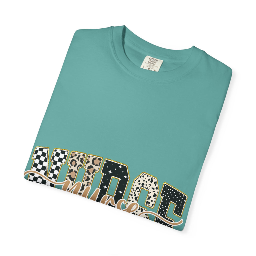 Nurse Leopard & Checkerboard Graphic Tee — Cute Nurse Gift
