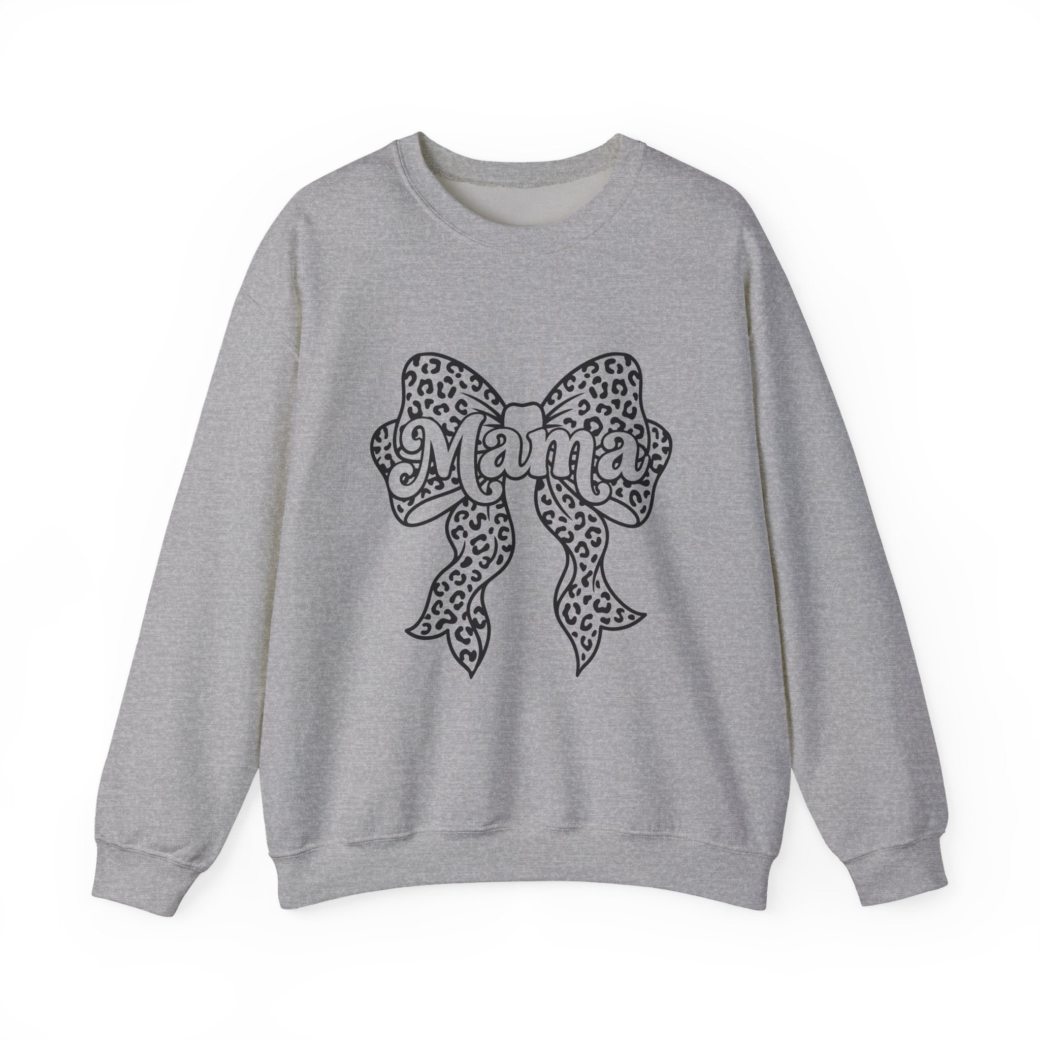 Mama Leopard Bow Sweatshirt — Cozy Mother’s Day Crewneck