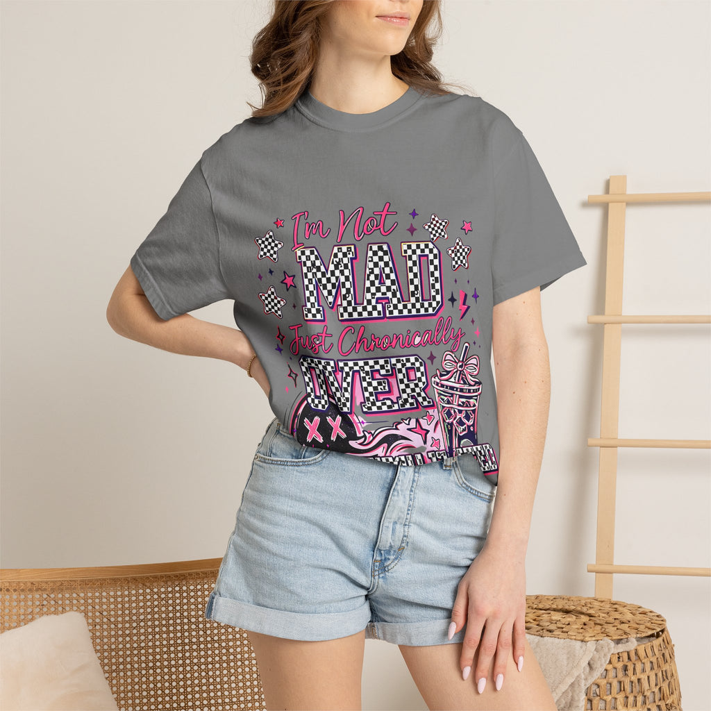 T-Shirt — "I’m Not Mad, Just Chronically Overstimulated" Graphic Tee