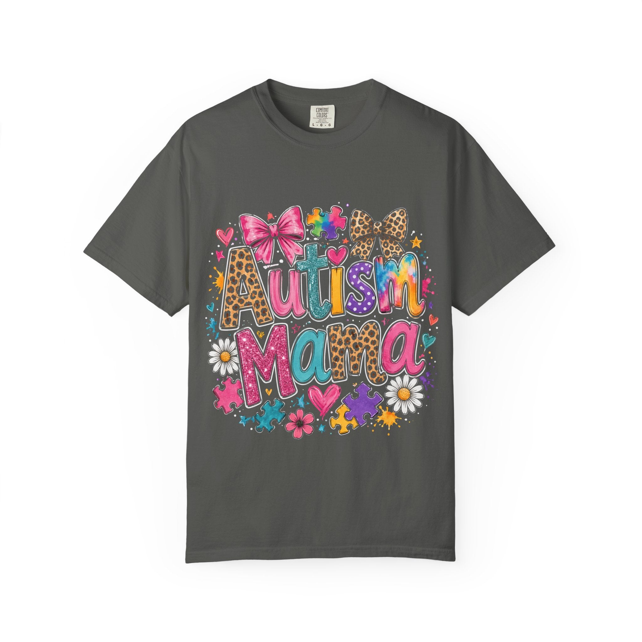 Autism Mama T-Shirt — Colorful Puzzle Heart Mom Tee for Autism Awareness
