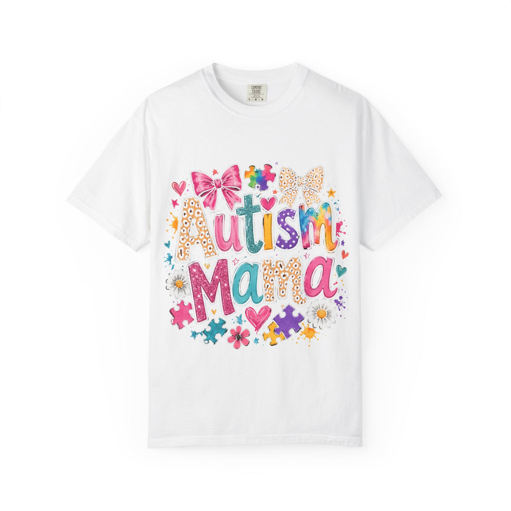 Autism Mama T-Shirt — Colorful Puzzle Heart Mom Tee for Autism Awareness