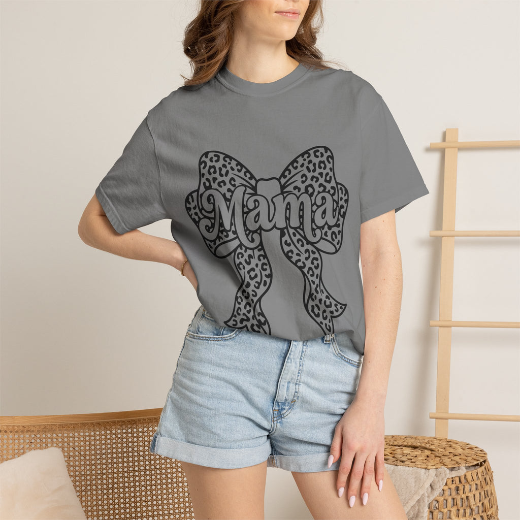 Mama Leopard Bow T-Shirt