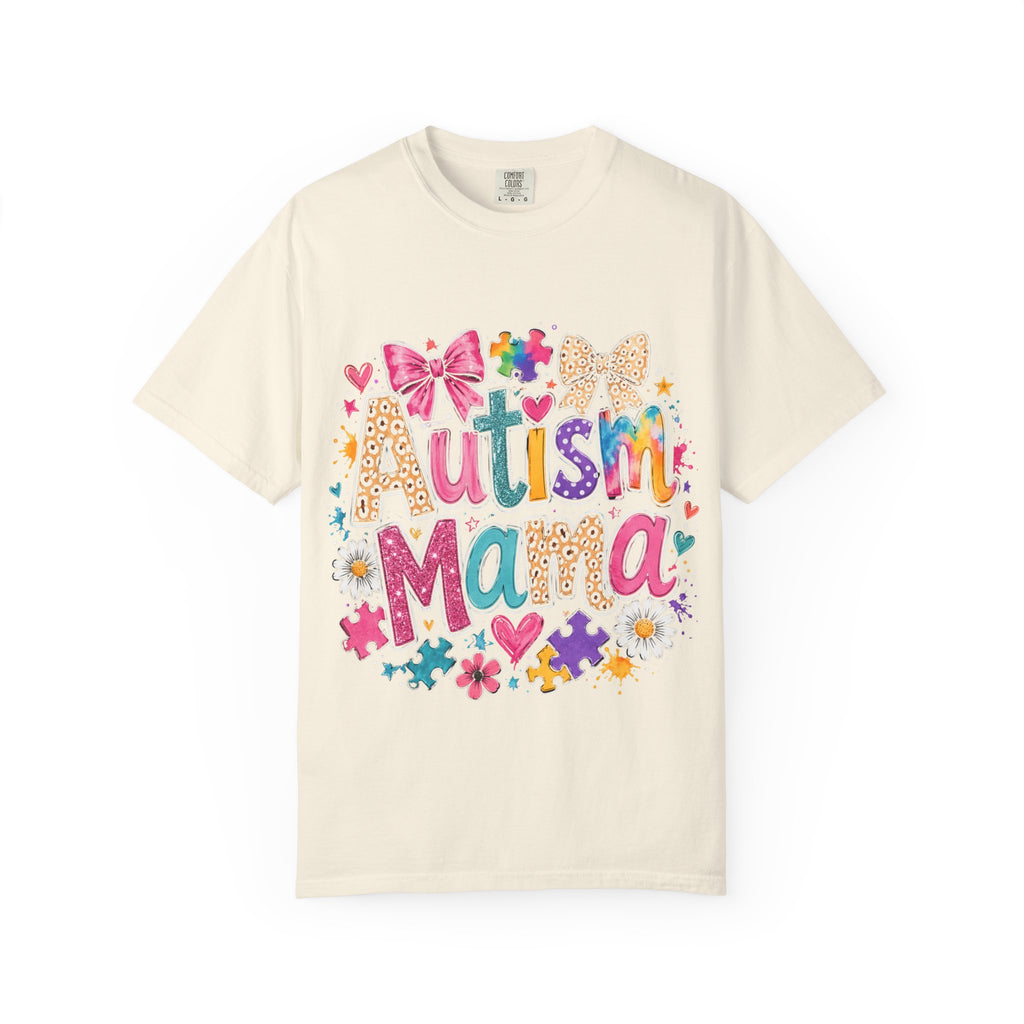 Autism Mama T-Shirt — Colorful Puzzle Heart Mom Tee for Autism Awareness