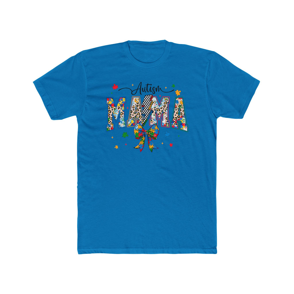 Autism Mama T-Shirt — Colorful Puzzle Ribbon Mom Tee