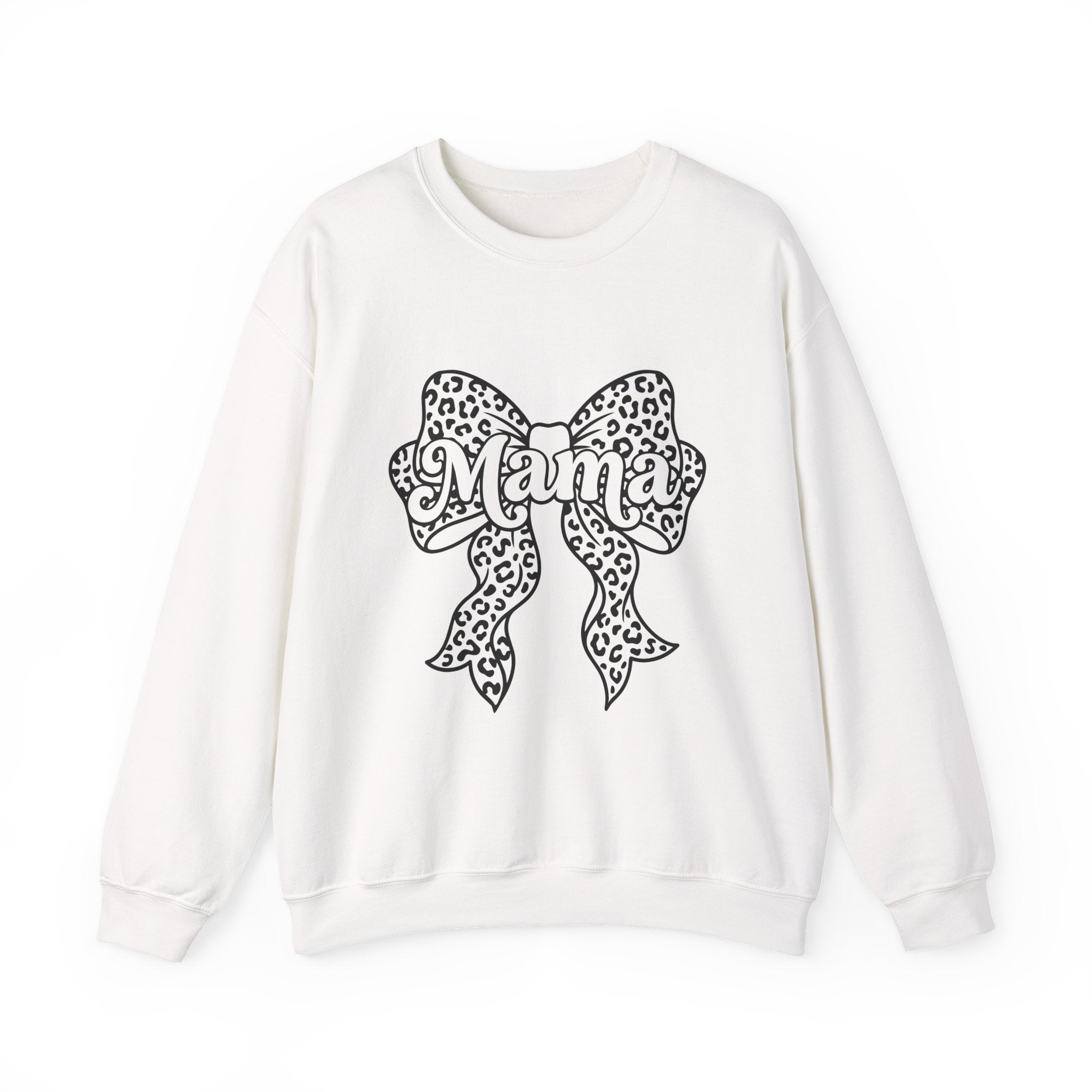 Mama Leopard Bow Sweatshirt — Cozy Mother’s Day Crewneck