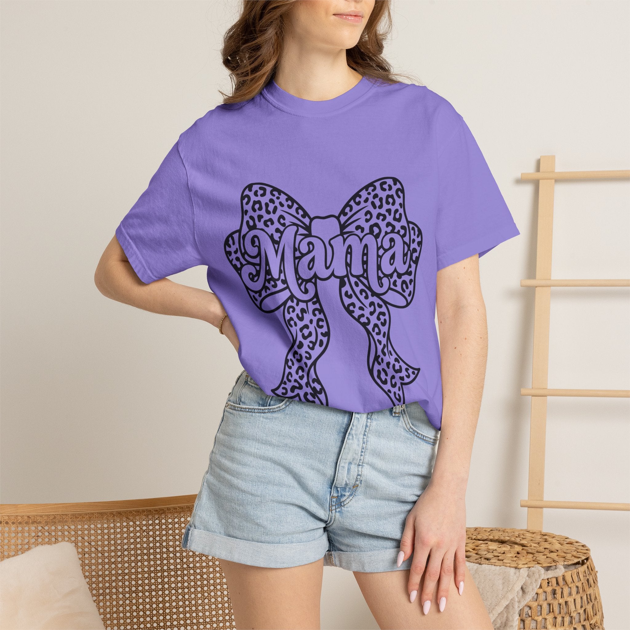 Mama Leopard Bow T-Shirt