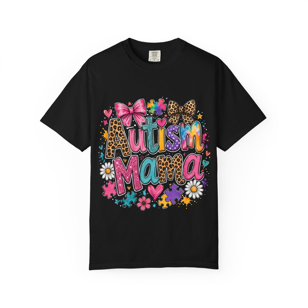 Autism Mama T-Shirt — Colorful Puzzle Heart Mom Tee for Autism Awareness