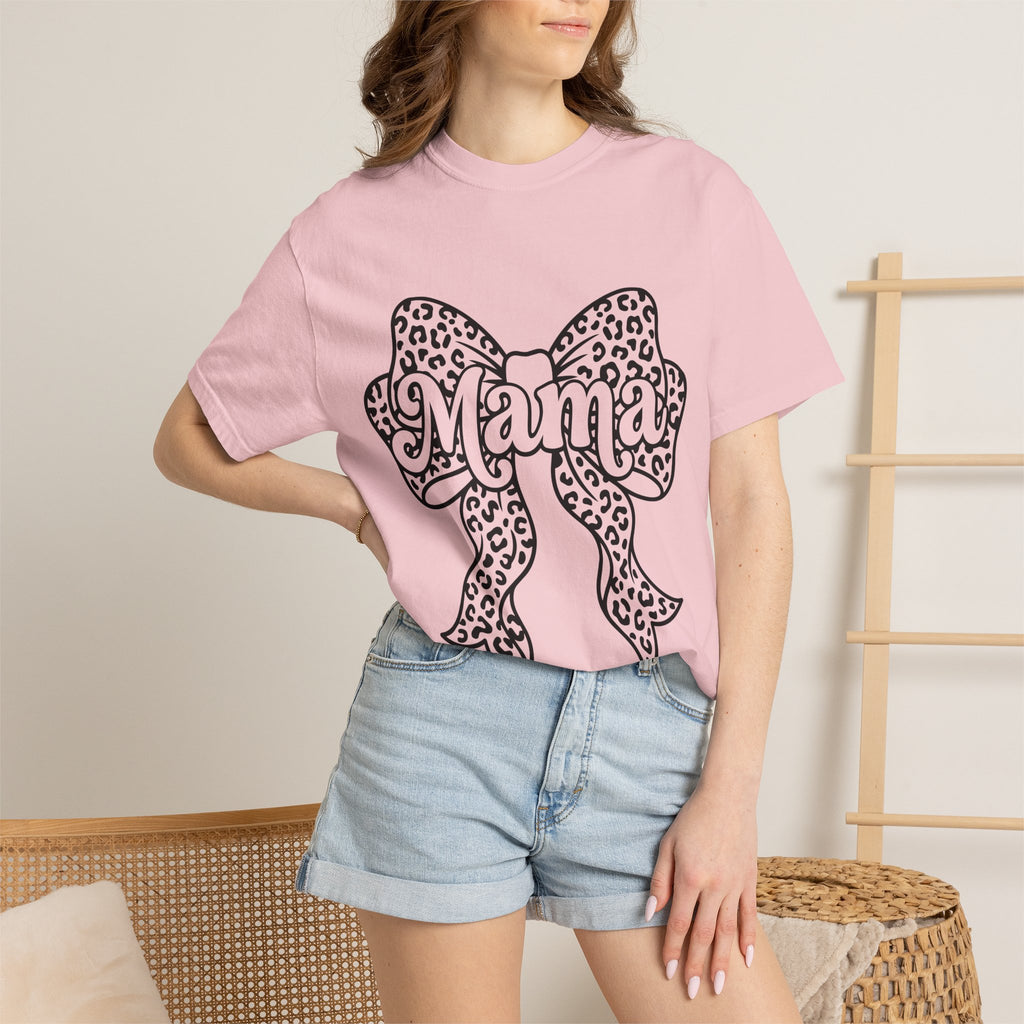 Mama Leopard Bow T-Shirt