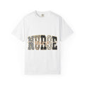 Nurse Leopard & Checkerboard Graphic Tee — Cute Nurse Gift