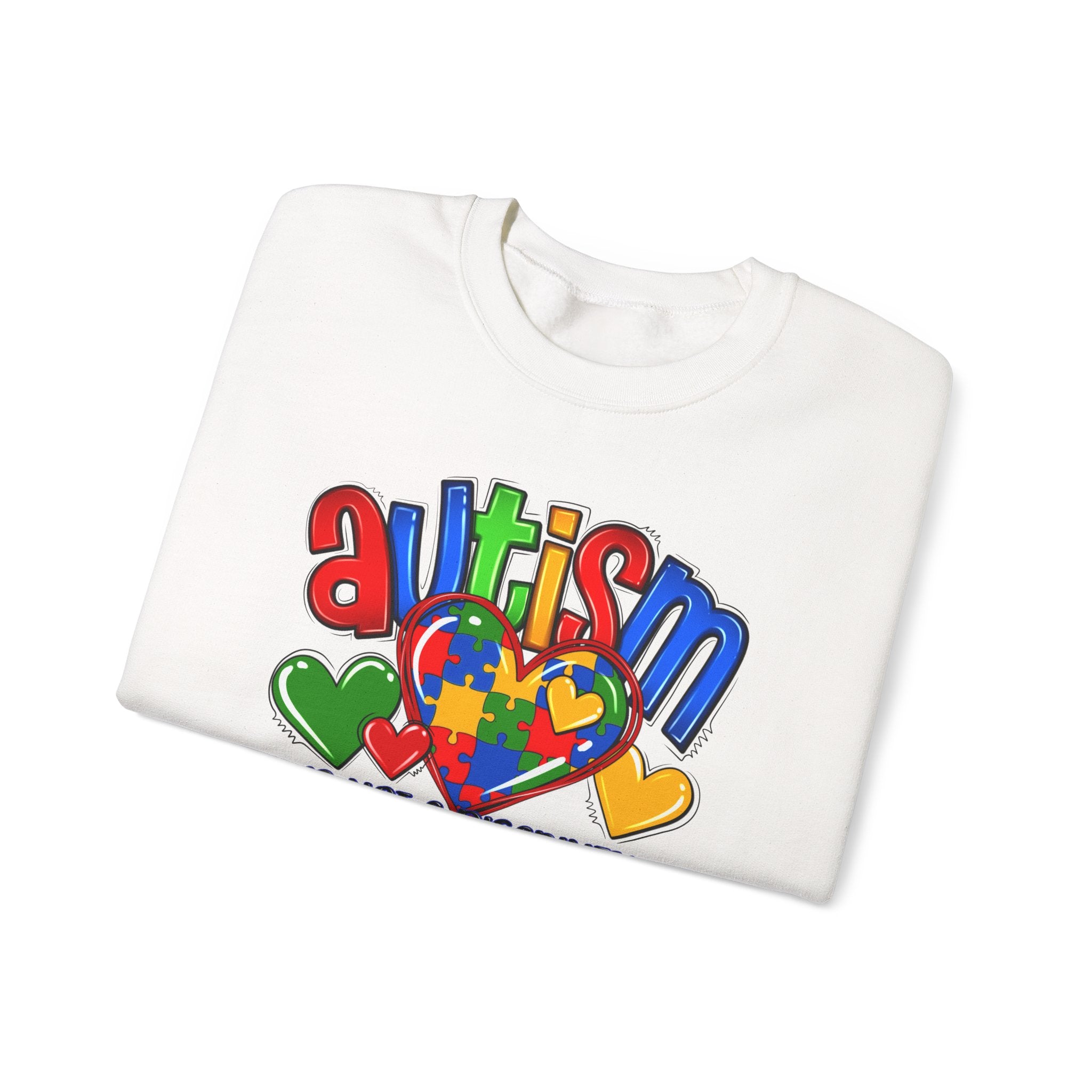 Autism Awareness Crewneck Sweatshirt — "Autism is Not a Disability, It's a Different Ability"