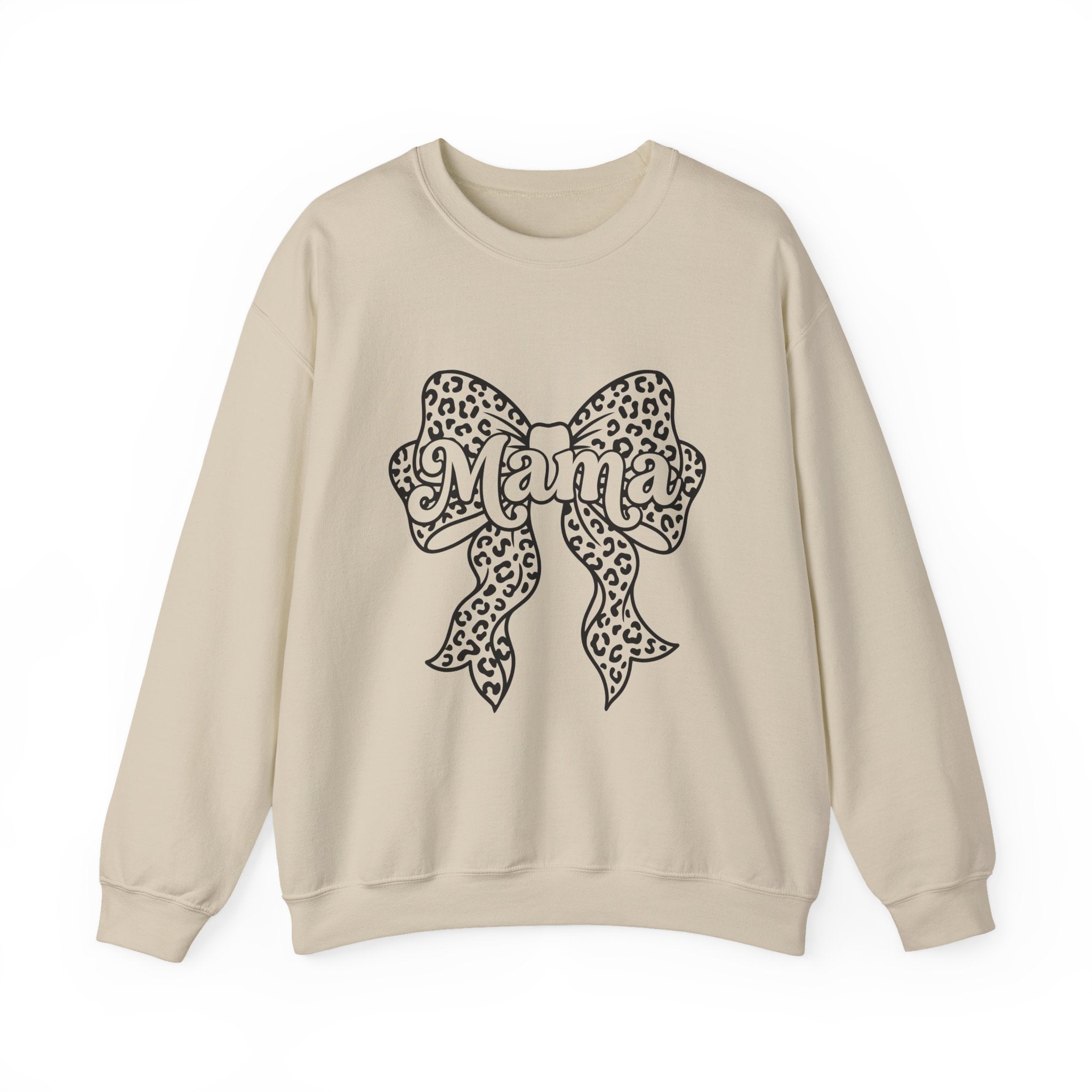 Mama Leopard Bow Sweatshirt — Cozy Mother’s Day Crewneck