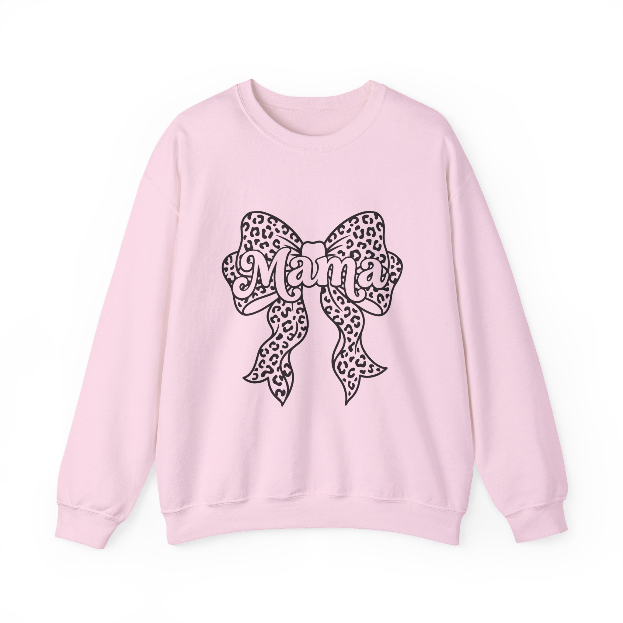 Mama Leopard Bow Sweatshirt — Cozy Mother’s Day Crewneck