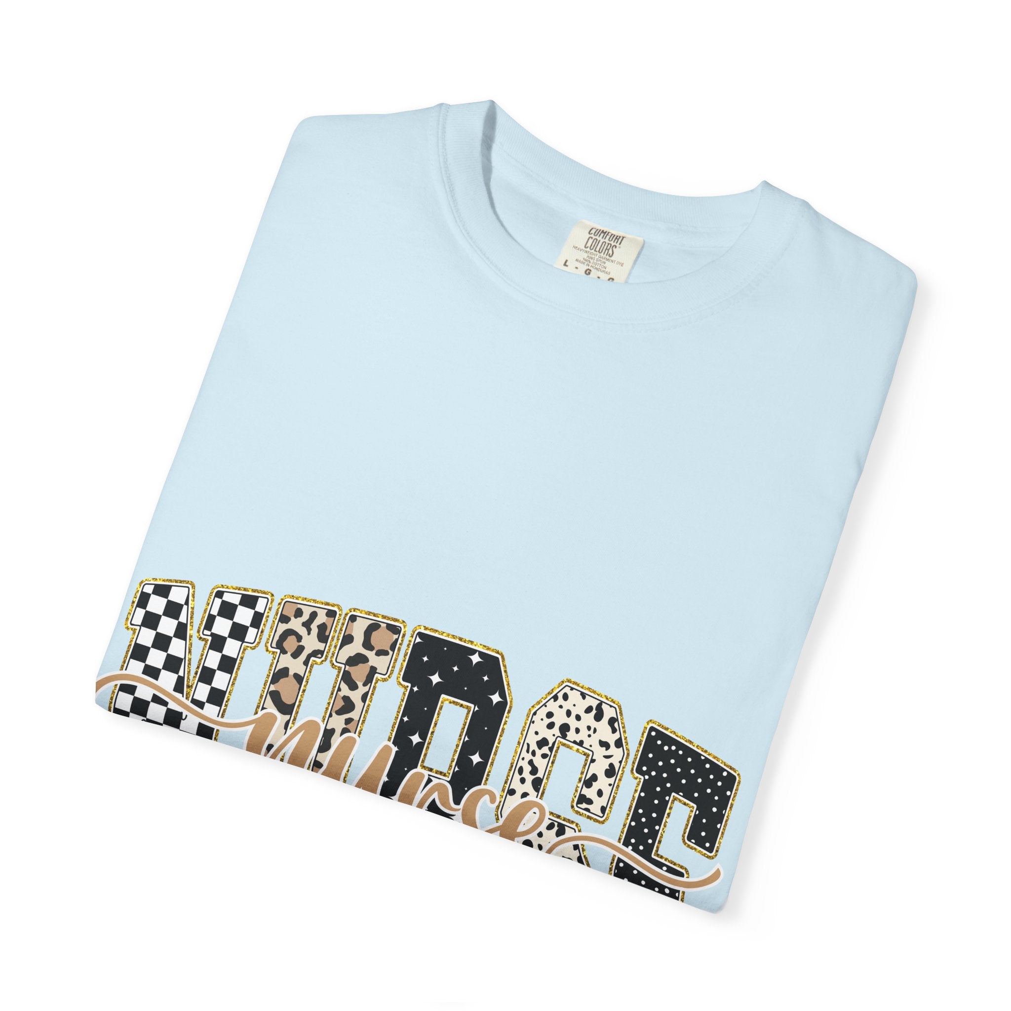 Nurse Leopard & Checkerboard Graphic Tee — Cute Nurse Gift
